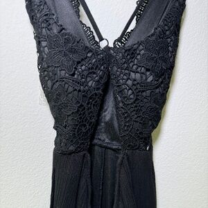 Black lace boutique romper